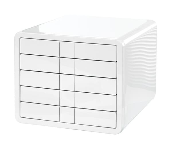 HAN HA-1551-12 kommode I-Box med 5 lukkede skuffer Hvid