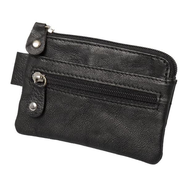 Alassio JU-42247 Nyckelpåse 7,5x10x1cm Läder Svart