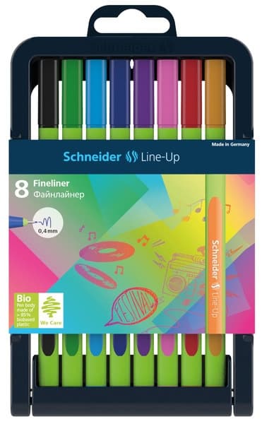 Schneider S-191098 Fineliner Line-Up 0,4 mm Assorti 8 stk.