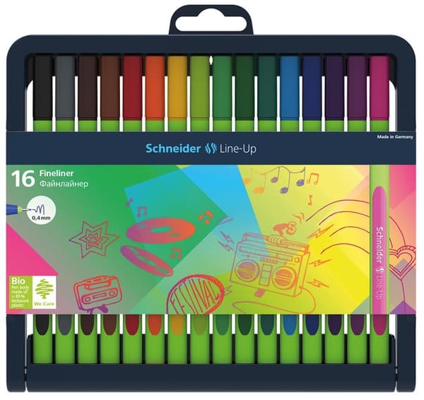 Schneider S-191092 Fineliner Line-Up 0,4 mm Assorteret 16 stk.
