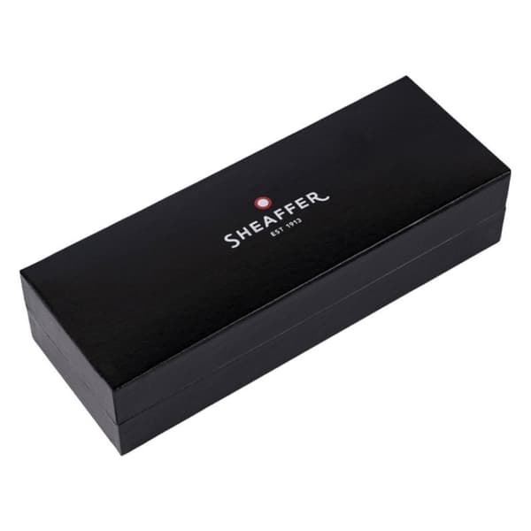 Sheaffer SF-E1931351 Rollerball 100 m blank sort tønde børstet krom hætte Nikkelbelagt