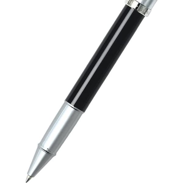 Sheaffer SF-E1931351 Rollerball 100 m blank sort tønde børstet krom hætte Nikkelbelagt