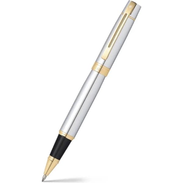 Sheaffer SF-E1934251 Rollerball 300M Bright Chrome Gold Tone