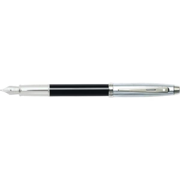 Sheaffer SF-E0931353 Fyldepen 100 M blank sort tøndebørstet krom kapnikkelbelagt