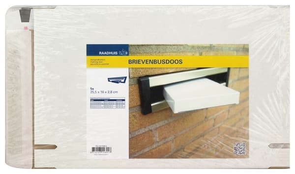 Raadhuis RD-351104-5 Postkasse 17x25cm Hvid 650grs Duplex 5 stk.