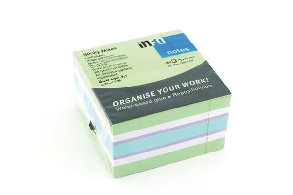 Info Noter IN-5654-62 75x75 mm Assorted Brilliant Block A 450 ark