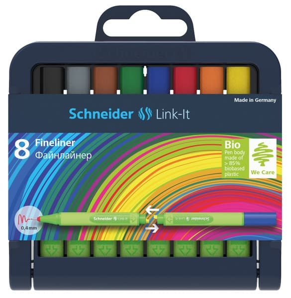 Schneider S-191298 Fineliner Link-It 0,4 mm assorteret 8 stk.