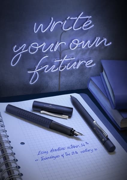 Faber Castell FC-140804 Fyldepen Faber-Castell Grip 2011 M Classic Blue