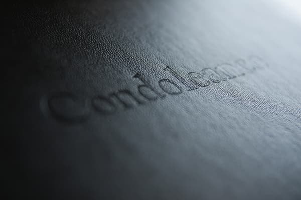 Kangaro K-6630 Condolence Album 26x21cm Sort