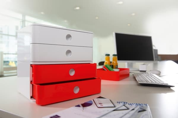 HAN HA-1120-12 Smart-box Allison med 2 skuffer Snehvide, stabelbar