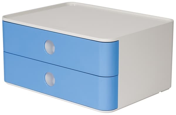 HAN HA-1120-84 Smart-box Allison Med 2 Skuffer Himmelblå, Stabelbar