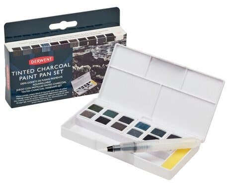 Derwent Tinted Charcoal Paint Pan sæt