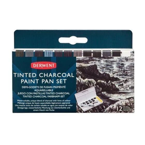 Derwent Tinted Charcoal Paint Pan sæt