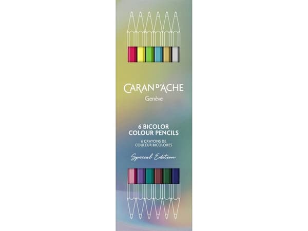 Caran d`Arche Kredki CARAN D'ACHE Bicolore Claim Your Style, Edycja 5, med pudełku, 6 szt.