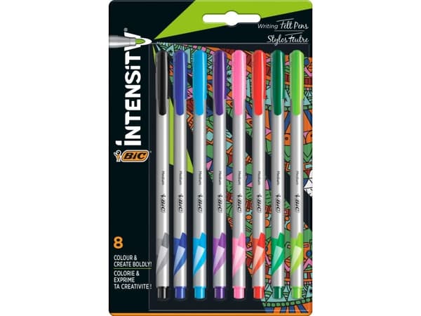 Bic CIENKOPISY BIC INTENSITY MEDIUM AST+FUN 8 KOLORÓW BLISTER