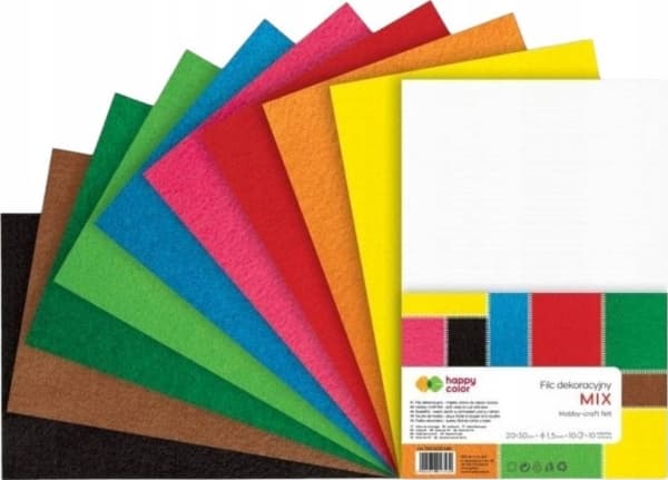 GDD Dekorativ filtblanding 10col HAPPY COLOR