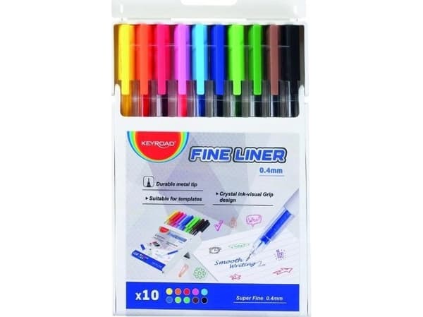 Thin-colored pen 0.4mm 10 colors