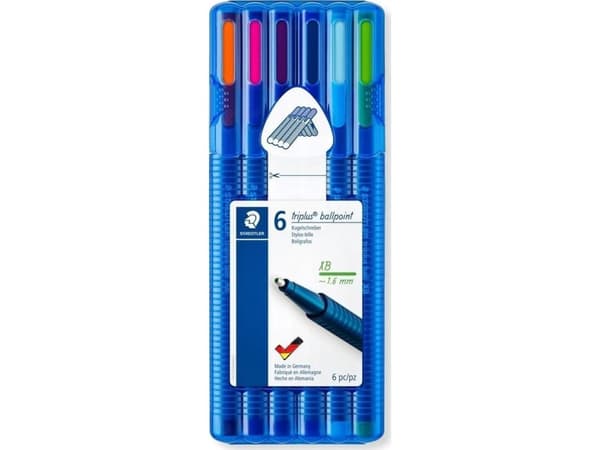 Staedtler Triplus ball XB kulepenn 6 farger STAEDTLER