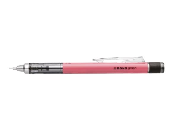 Tombow MONO graph, Rosa, Plast, Vit, 0,7 mm, Rund, Plast