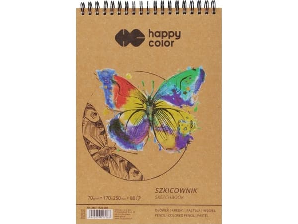 SKETCHBOOK 17X25 CM 80 SHEETS 70 G ON SPIRAL HAPPY COLOR GDD HA38071725