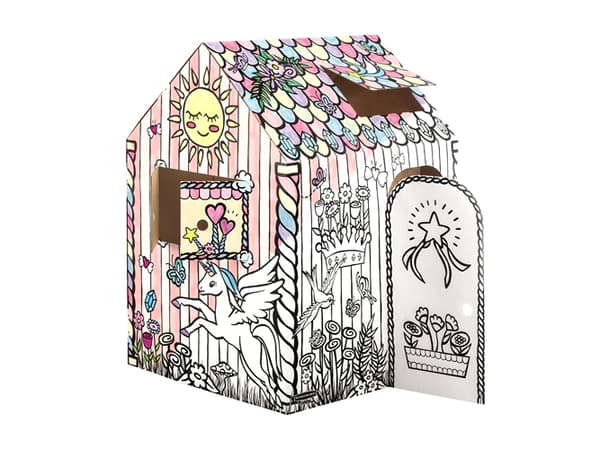 Fellowes Playhouse Unicorn, laget av bølgepapp med avrundede kanter, raskt og uten lim - 1 stk (1232401)