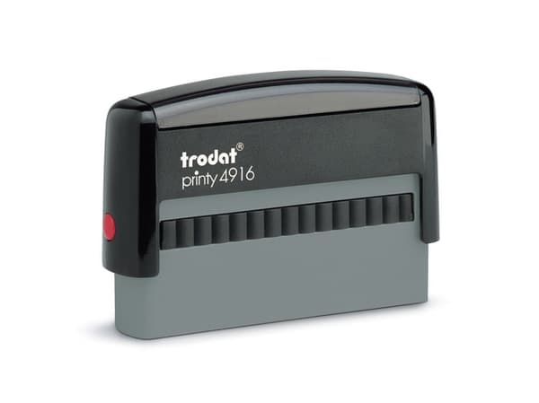 Trodat 4916, Blekkgjør seg selv, Egendefinert stempel, 69 x 9 mm, Sort, Grå, Sort, 95 mm