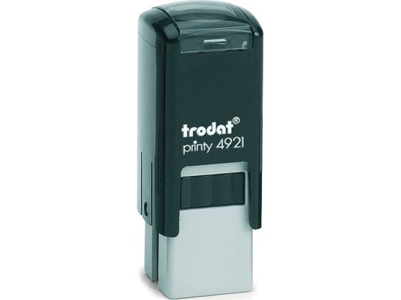Trodat 4921, Blekkgjør seg selv, Text stamp, Plast, 11 x 11 mm, Sort, Grå, Sort