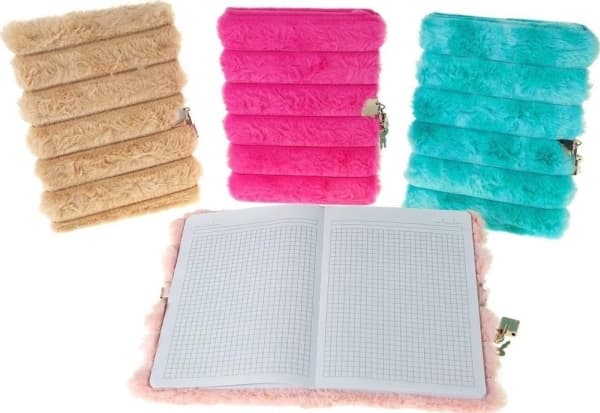 A5 notebooks with plush cover MIX