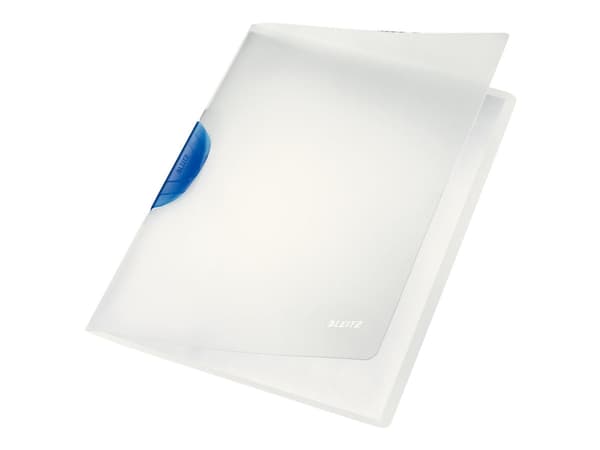 Leitz ColorClip Magic - Klippfil - för A4 - kapacitet: 30 ark - genomskinlig med blå klämma