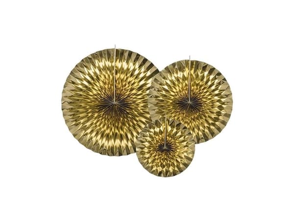 PartyDeco Rosetten, Dekoration, Guld, Universal, Vägg, Ej för barn under 36 månader, 400 mm