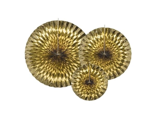 PartyDeco Rosetten, Dekoration, Guld, Universal, Vägg, Ej för barn under 36 månader, 400 mm
