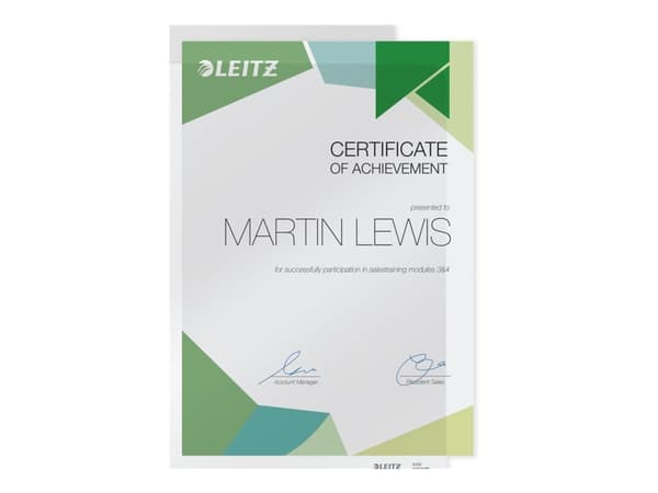 Leitz - L-formad mapp - för A4 (210 x 297 mm) - klar