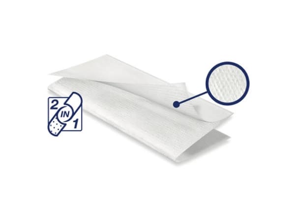 Pyyhintä- ja hankausliina Tork 2-in-1 W8 L38.5xW30 Paperi 1-kerroksinen FSC White, 8 kpl x 45 kpl/krt