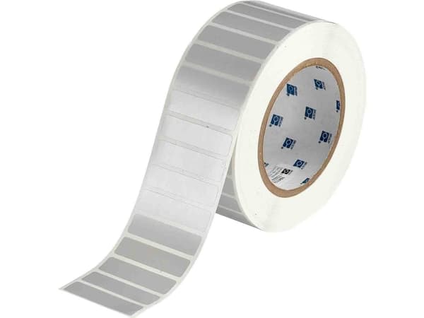 Brady MetaLabel Series B-413 - Polyester - sateng - permanent akryl-adhesiv - 86 micron - sølv - 50.8 x 12.7 mm 3000 etikett(er) (1 rull(er) x 3000)