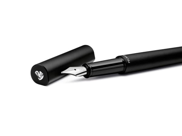 Pelikan 823654, Svart, Påfyllning med bläckpatronssystem, Blå, Rostfritt stål, Medium, Presentask