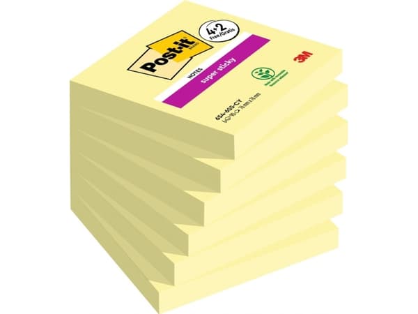 3M 7100259321, Torg, Gul, papper, 76 mm, 76 mm, 90 ark