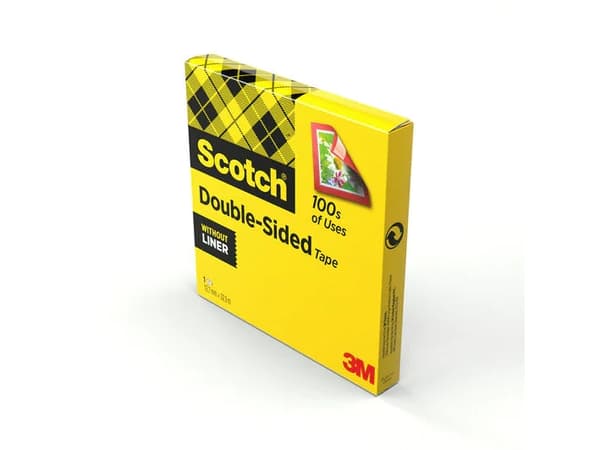 3M Scotch dubbelsidig självhäftande film 665, 12 mm x 32,9 m dubbelsidig permanent självhäftande film, kärndiameter: 76 mm (D6651233)