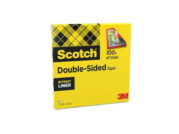 3M Scotch dubbelsidig självhäftande film 665, 12 mm x 32,9 m dubbelsidig permanent självhäftande film, kärndiameter: 76 mm (D6651233)
