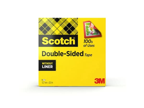 3M Scotch dubbelsidig självhäftande film 665, 12 mm x 32,9 m dubbelsidig permanent självhäftande film, kärndiameter: 76 mm (D6651233)
