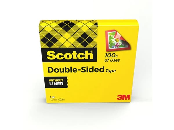 Tape dobbeltklæbende klar 12,7mmx32,9m 665