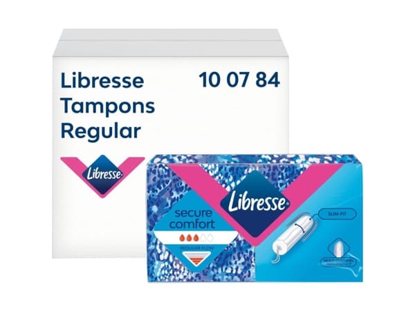 Tampon Libresse Regular Ultra-Thin Dispenser Refill Uden Parfume Hvid 384stk,384 stk/krt
