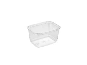 Plastbæger M68-75 Rektangulær 750ml L141.3xB104.3xH79.8mm APET Klar,600 stk/krt