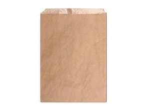 Bagerpose 1.5 kg B210xH280+20 mm PE-belagt Ribbet Brun,1000 stk/krt