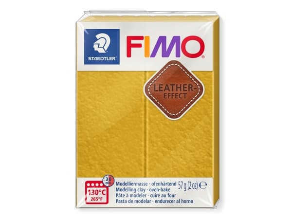 Fimo Leather 57 Gram. Okker - (5 stk.)
