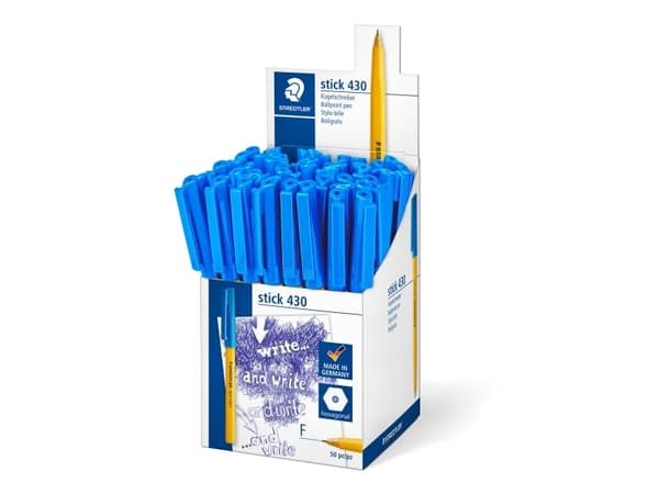 STAEDTLER kuglepen Stick F 50 Stk Blå