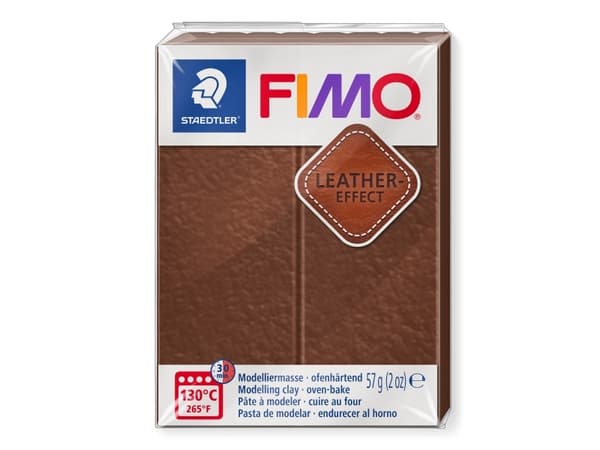 Fimo-nahka 57 grammaa, pähkinänruskea - (5 kpl)