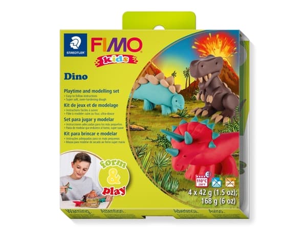 Fimo Kids F&P. Dinosaur - (5 stk.)