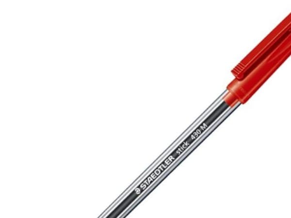 Staedtler stick document 430 M, Rød, 50 stykker, Medium