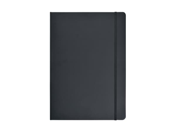 PU Notesbog A4 Blank Sort - (6 stk.)