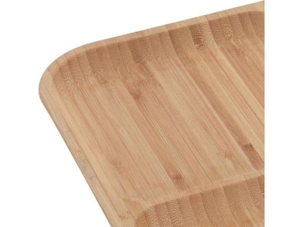 Excellent Houseware Treplate BAMBOO delt firkantet brettplate 30x30 cm